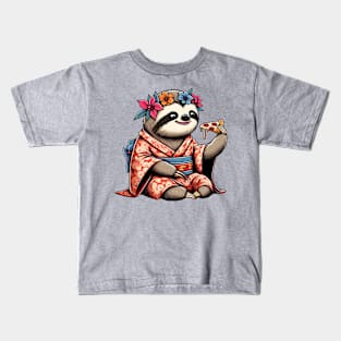 Sloth pizza Kids T-Shirt